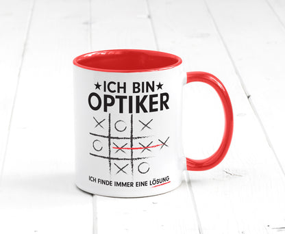 Löse Probleme: Optiker | Augenoptiker Geschenkidee Humor Tasse