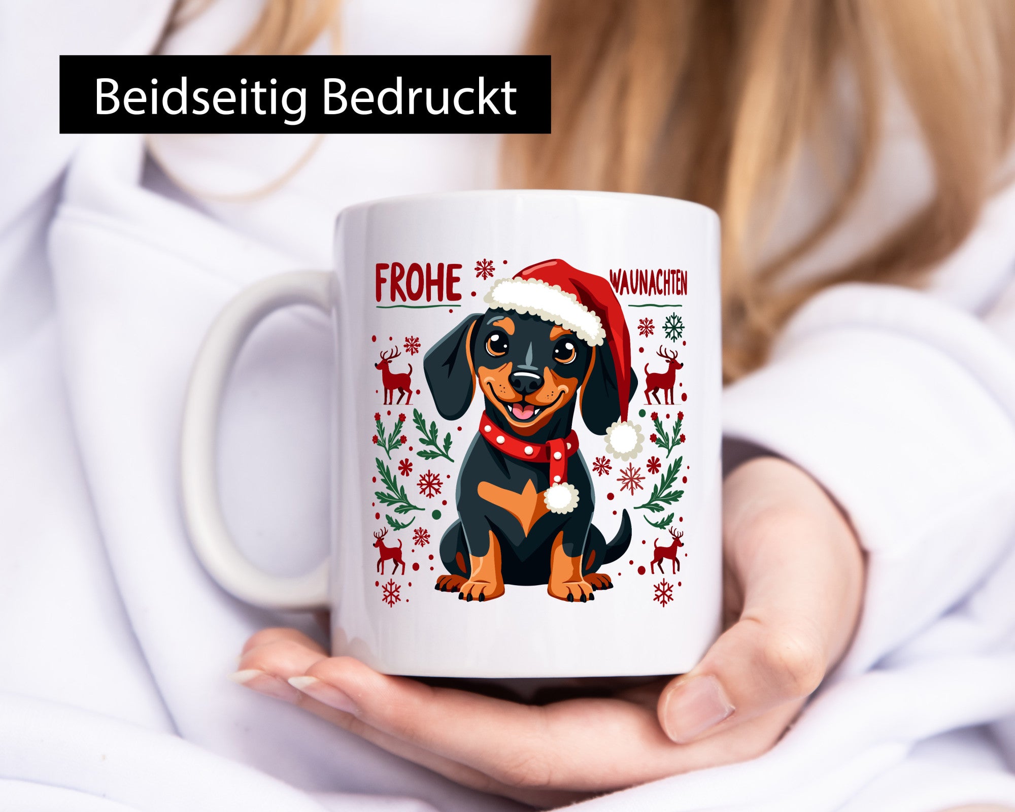 Frohe Waunachten | Ugly Christmas Weihnachtshund v2 Humor Tierliebhaber