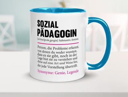 Sozialpädagogin | Spruch lustig Humor Pädagogin v2 Geschenkidee Geschenk Tasse