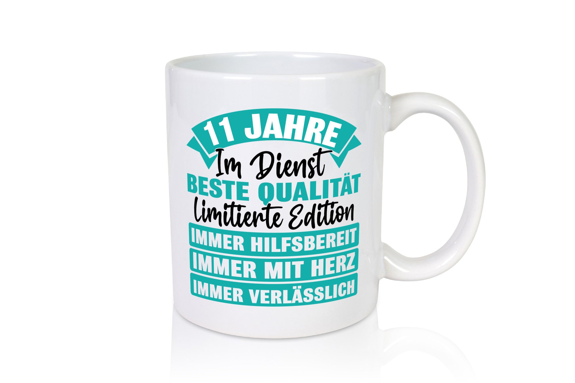 11 Jahre im Dienst | Jubiläum Arbeit lustig Kollegen Büro Geschenk Tasse