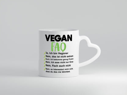 Vegan FAQ | Veganer Lifestyle Ich liebe Humor Geschenkidee Tasse