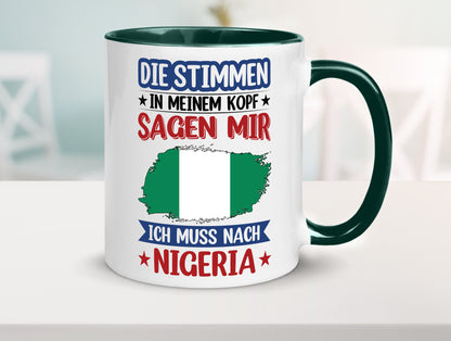 Nigeria | Urlaub Stimmen in meinem Kopf Traumland Geschenk Humor Geschenkidee