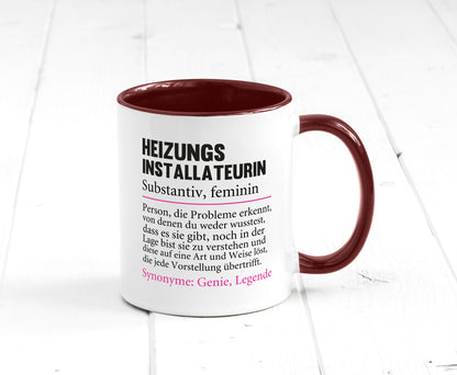 Heizungsinstallateurin | Beruf Spruch Heizung Geschenkidee Arbeit Kollegen Büro