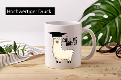Call me Doktor | Lama Arzt Krankenhaus Abschluss Humor Geschenkidee Tasse
