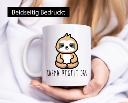 Karma regelt das | Yoga Faultier Meditation Chillen Geschenk Tierliebhaber