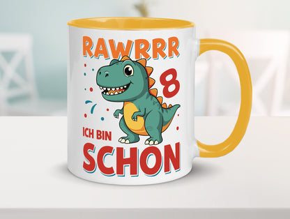 8. Geburtstag | 8 Jahre Raw ich bin schon T-Rex Geschenk Geschenkidee lustiger