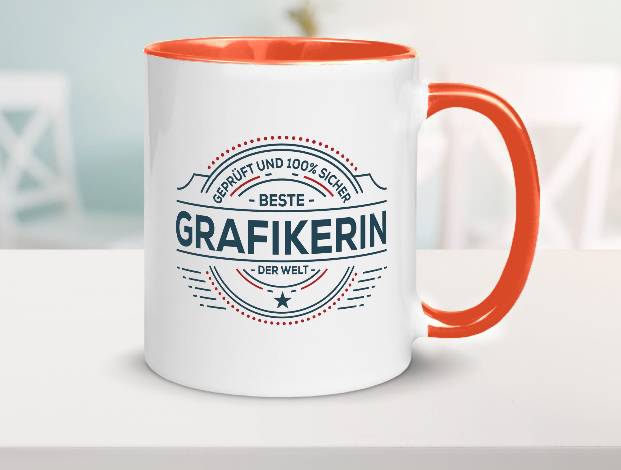 Geprüft und sicher: Grafikerin | Grafik Design Humor Geschenkidee Tasse