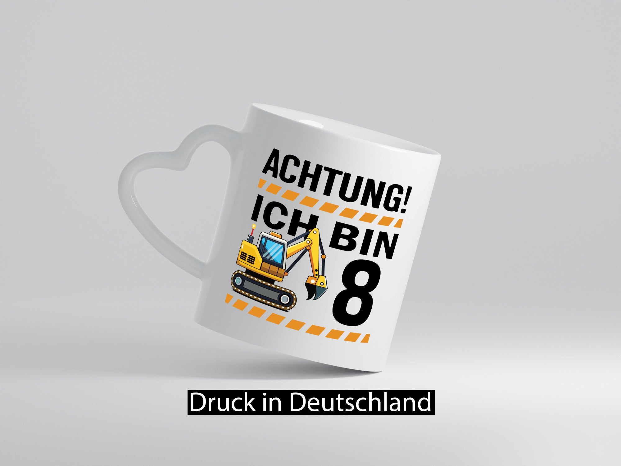 8 Geburtstag Ich bin | Bagger Junge Geschenk Geschenkidee lustiger Spruch Tasse