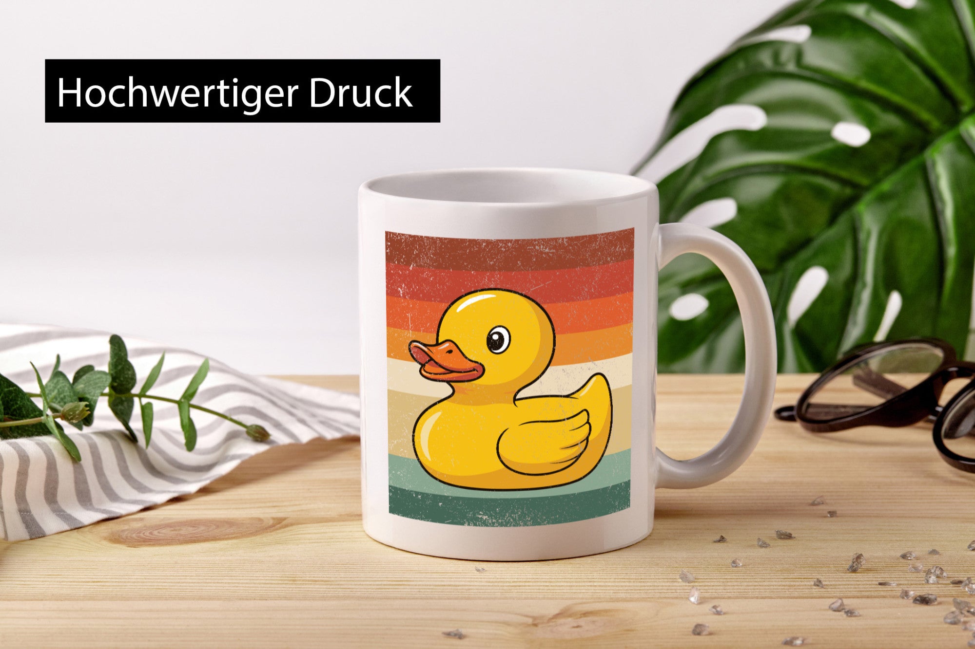 Enten | Entchen Gummiente Retro Vintage Geschenkidee Humor Tasse