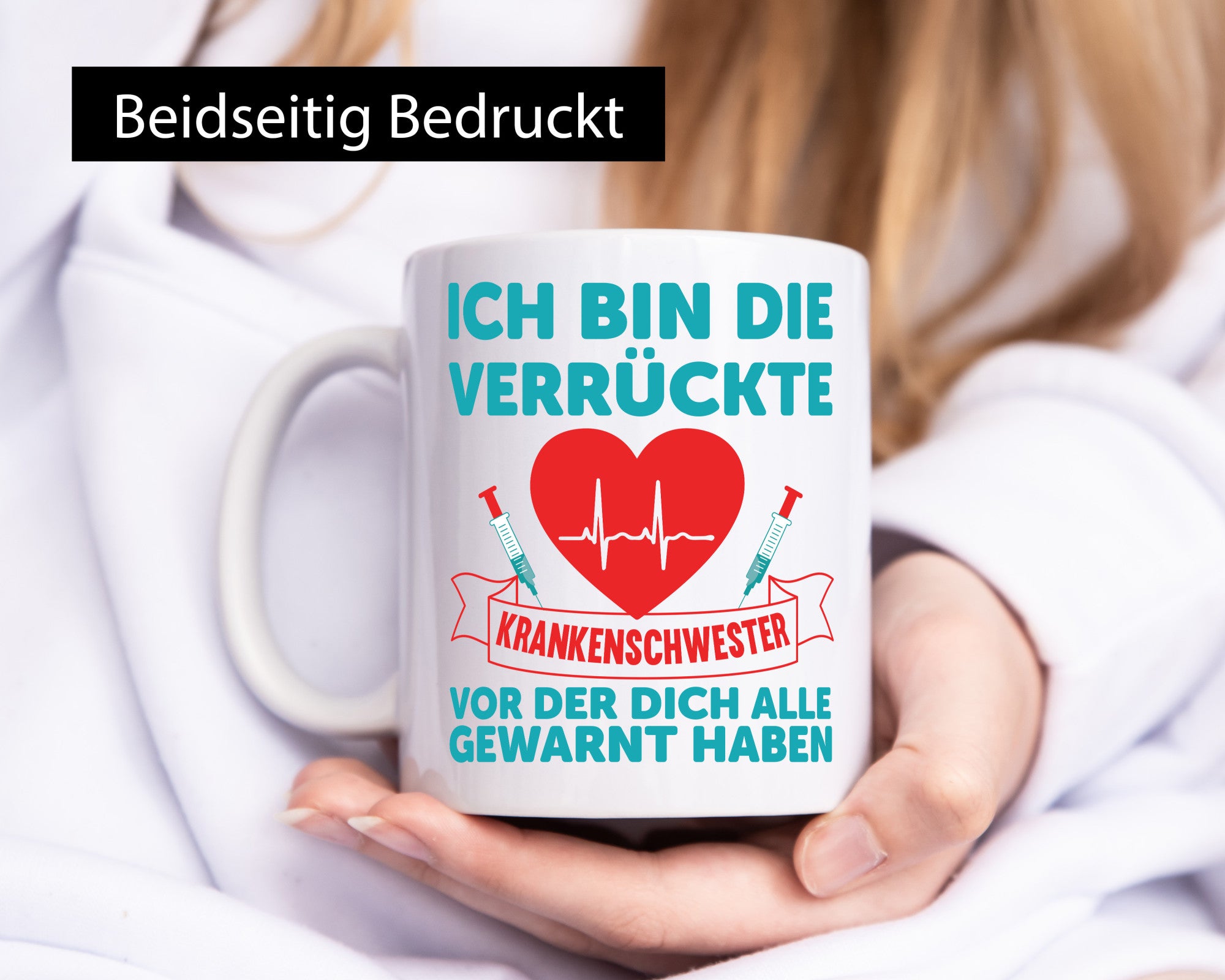 Verrückte Krankenschwester | Krankenhaus nurse Humor Geschenkidee Tasse