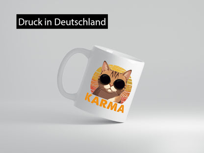Vintage Katze | Karna Coole lustiger Spruch Geschenk Tierliebhaber Humor Tasse
