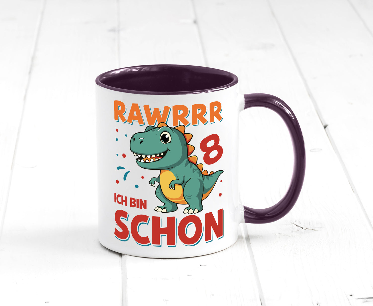 8. Geburtstag | 8 Jahre Raw ich bin schon T-Rex Geschenk Geschenkidee lustiger