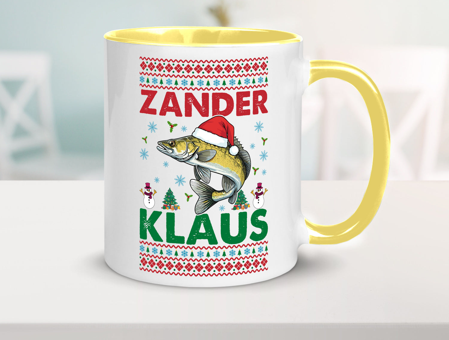 Zander Klaus | Ugly Christmas Angler Angeln v2 Geschenk Humor Geschenkidee