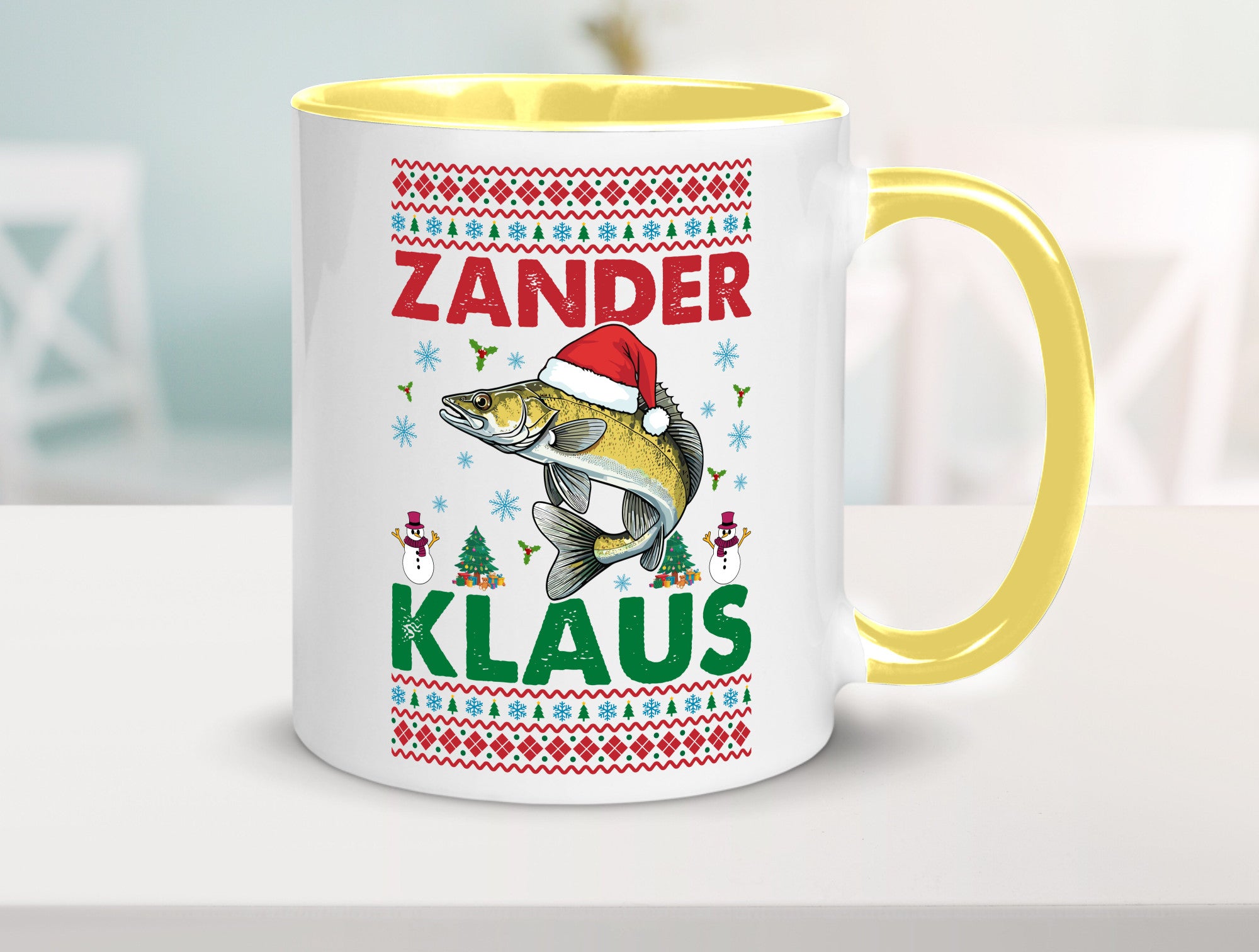Zander Klaus | Ugly Christmas Angler Angeln v2 Geschenk Humor Geschenkidee