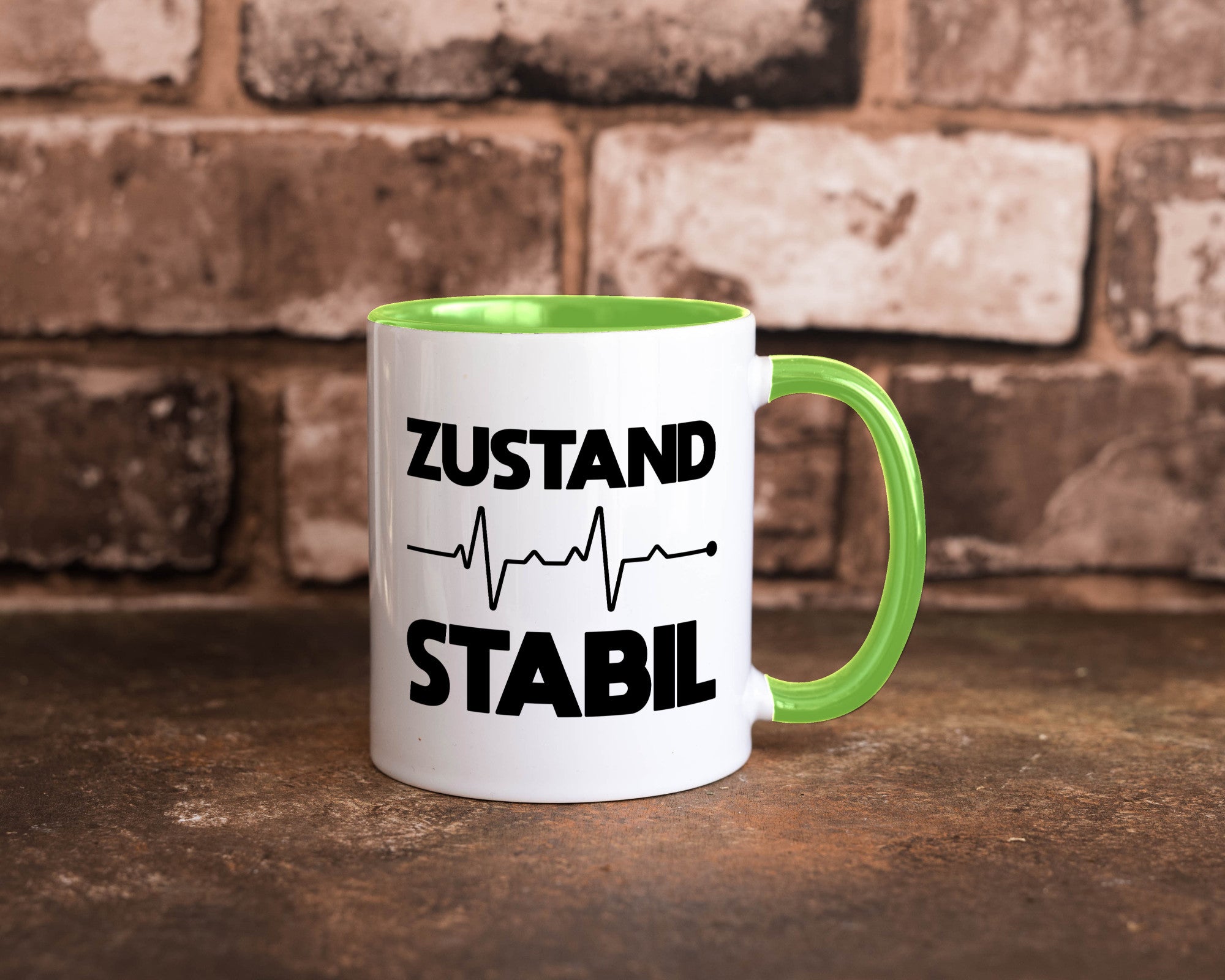 Zustand Stabil | Herzschlag Heartbeat lustiger Spruch Geschenk Humor