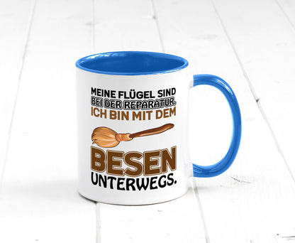 Flügel Reperatur lustig Humor Geschenkidee Geschenk Tasse