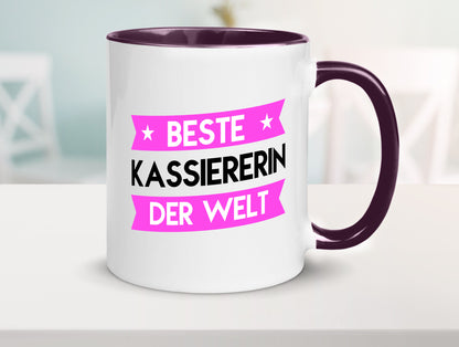Beste Kassiererin lustiger Spruch Geschenk Humor Geschenkidee Tasse
