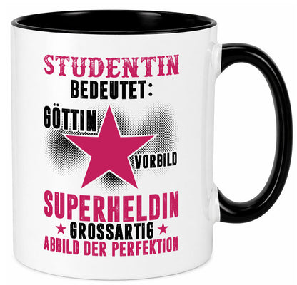 Bedeutung von Studentin | Uni Studium Universität Geschenkidee Humor Tasse