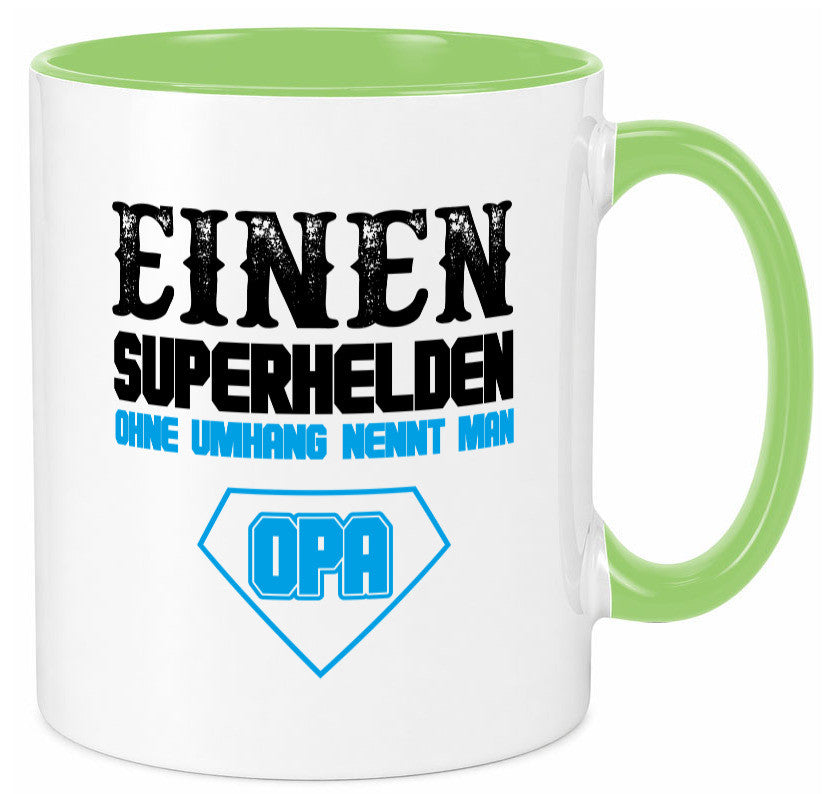 Superheld Opa Geschenk Familie Geschenkidee lustiger Spruch Tasse