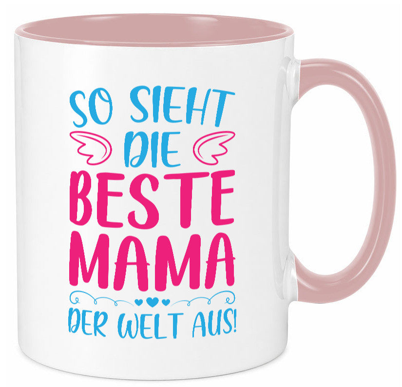Beste Mama der Welt | Herzchen Geschenk Familie Geschenkidee lustiger Spruch Tasse