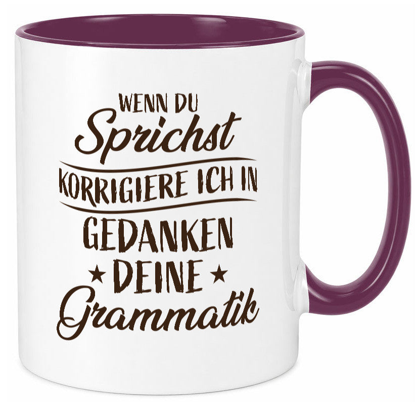Grammatik korrigieren während du sprichst | Sterne lustig Humor Geschenkidee