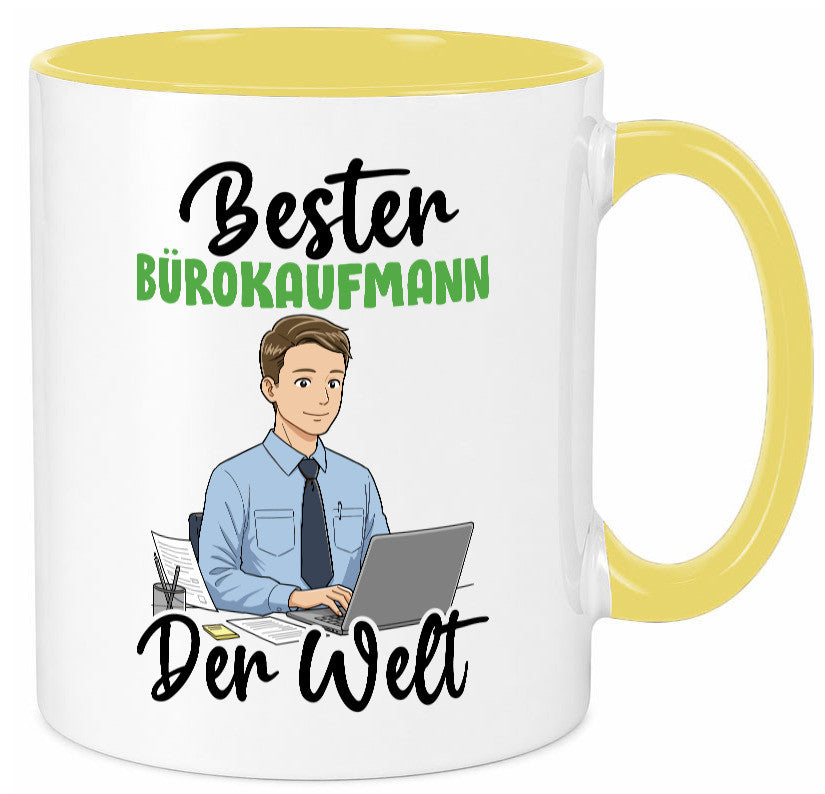 Bester Bürokaufmann | Kaufmann v2 lustig Arbeit Kollegen Büro Geschenk Tasse