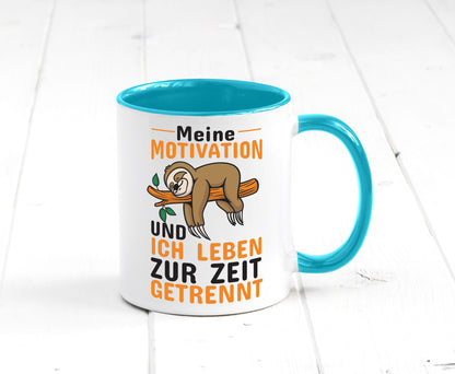 Keine Motivation | Faultier Tasse Büro Humor faul Geschenk Arbeit Kollegen