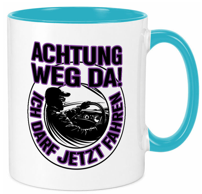 Achtung weg da ich darf jetzt Fahren | Führerschein lustig Humor Geschenkidee