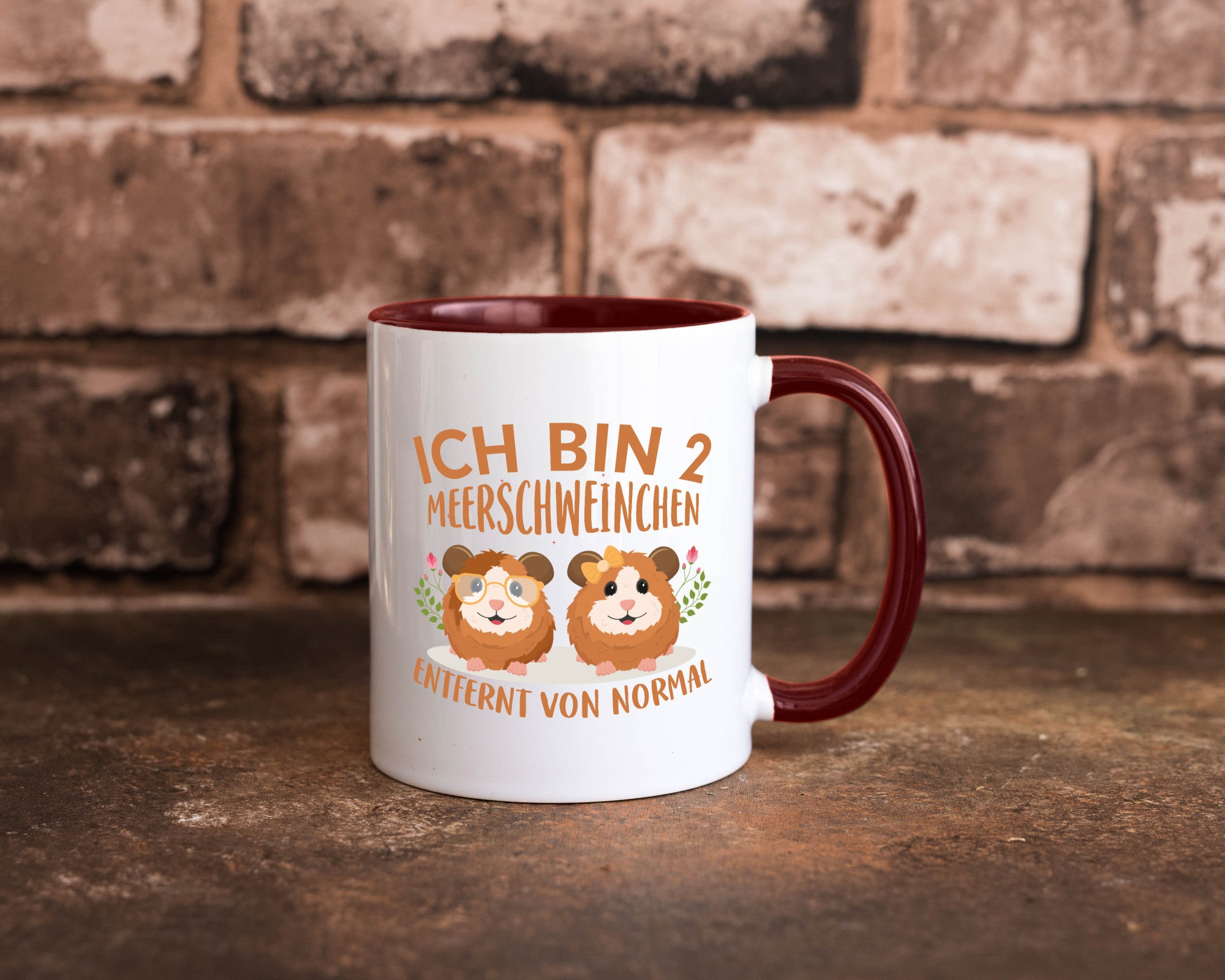 Zwei Meerschweinchen | Tierfreund Tasse Tier Liebe lustig Tierliebhaber Humor