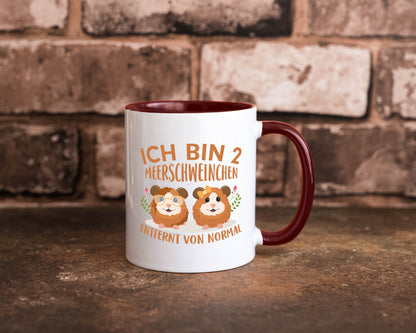 Zwei Meerschweinchen | Tierfreund Tasse Tier Liebe lustig Tierliebhaber Humor