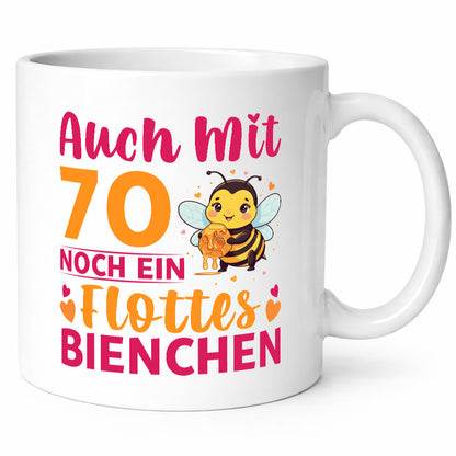 70. Geburtstag | Flottes Bienchen 70 Jahre Geschenkidee Humor Tasse