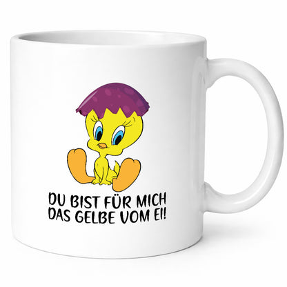 Das Gelbe vom Ei | süßes Küken Eierschale am Kopf Comic lustiger Spruch