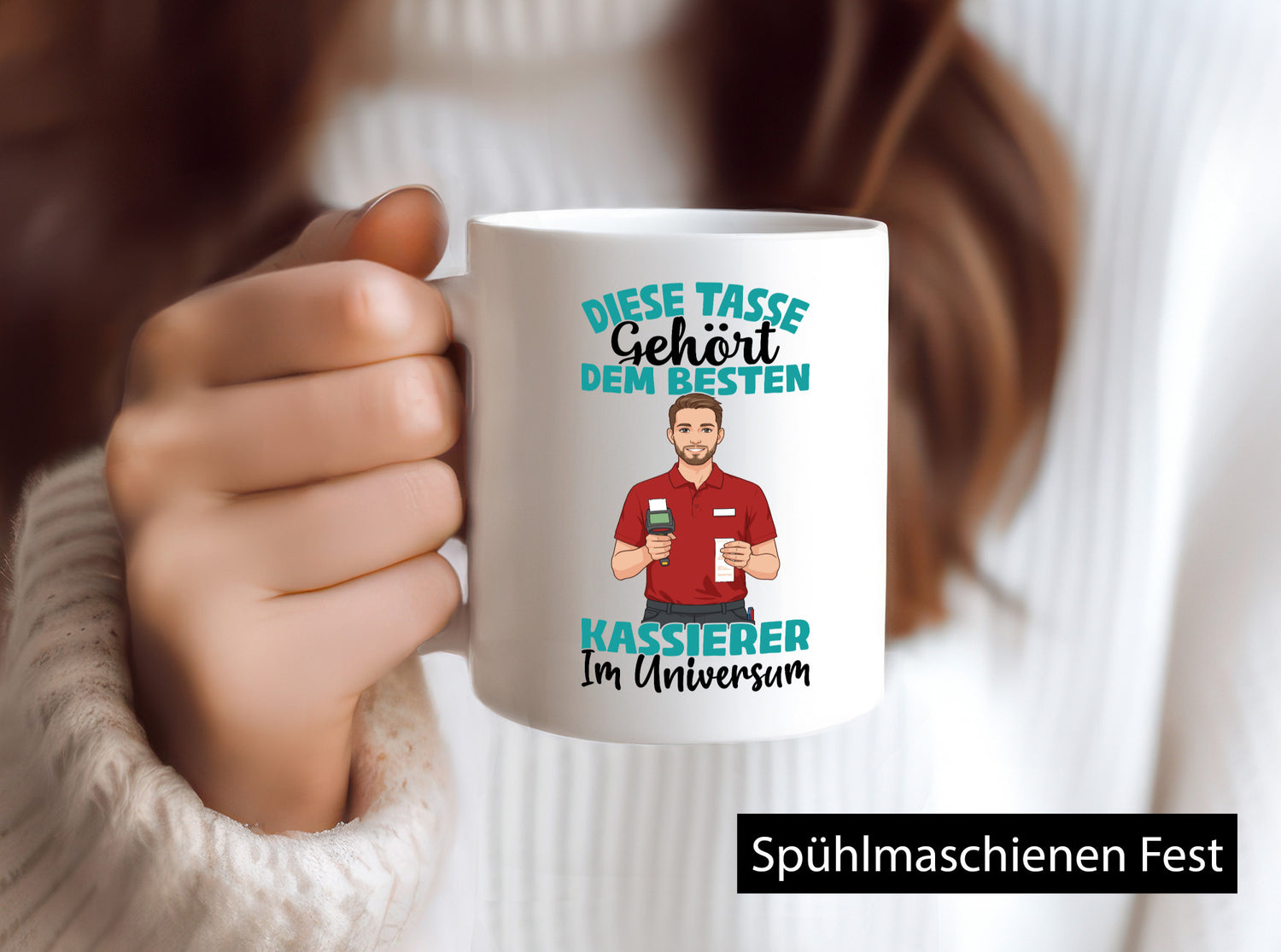 Im Universum: Kassierer Geschenk Humor Geschenkidee lustiger Spruch Tasse