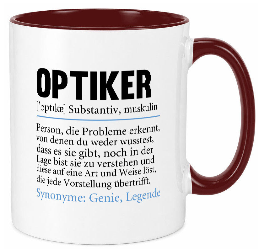 Optiker | Spruch Augenoptiker Beruf Humor v2 lustiger Geschenk Arbeit Kollegen