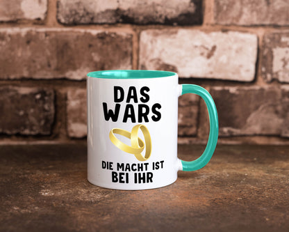 Die macht ist bei ihr | Hochzeit Tasse Ehemann Ehe Geschenk Humor Geschenkidee