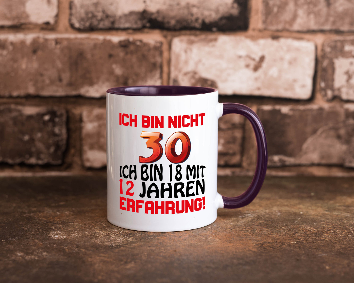 Ich bin nicht 30. lustiger Spruch Geschenk Humor Geschenkidee Tasse