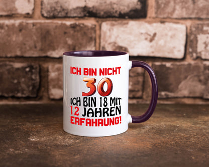 Ich bin nicht 30. lustiger Spruch Geschenk Humor Geschenkidee Tasse