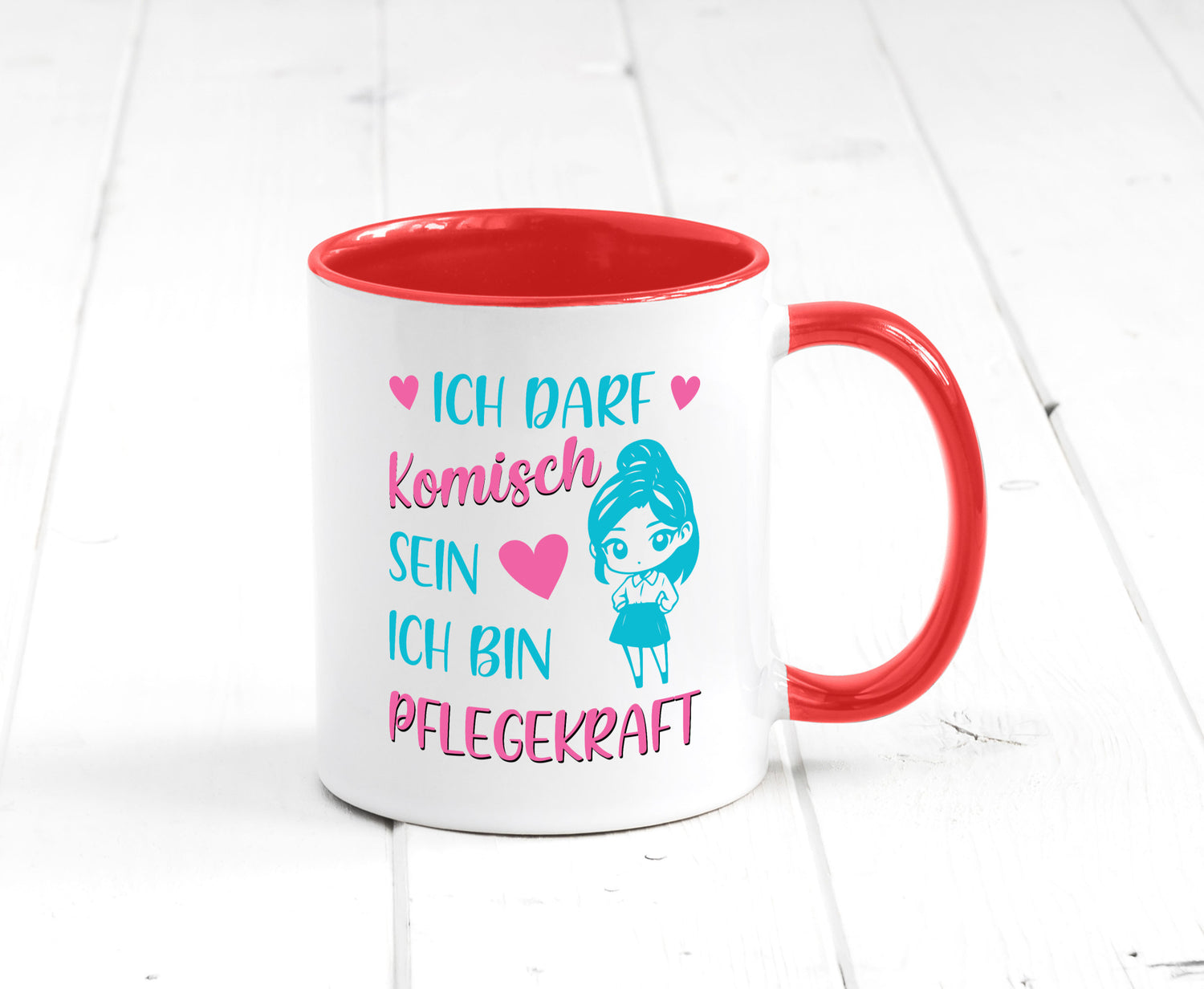 Ich darf komisch sein | Pflegekraft Geschenkidee Humor Tasse