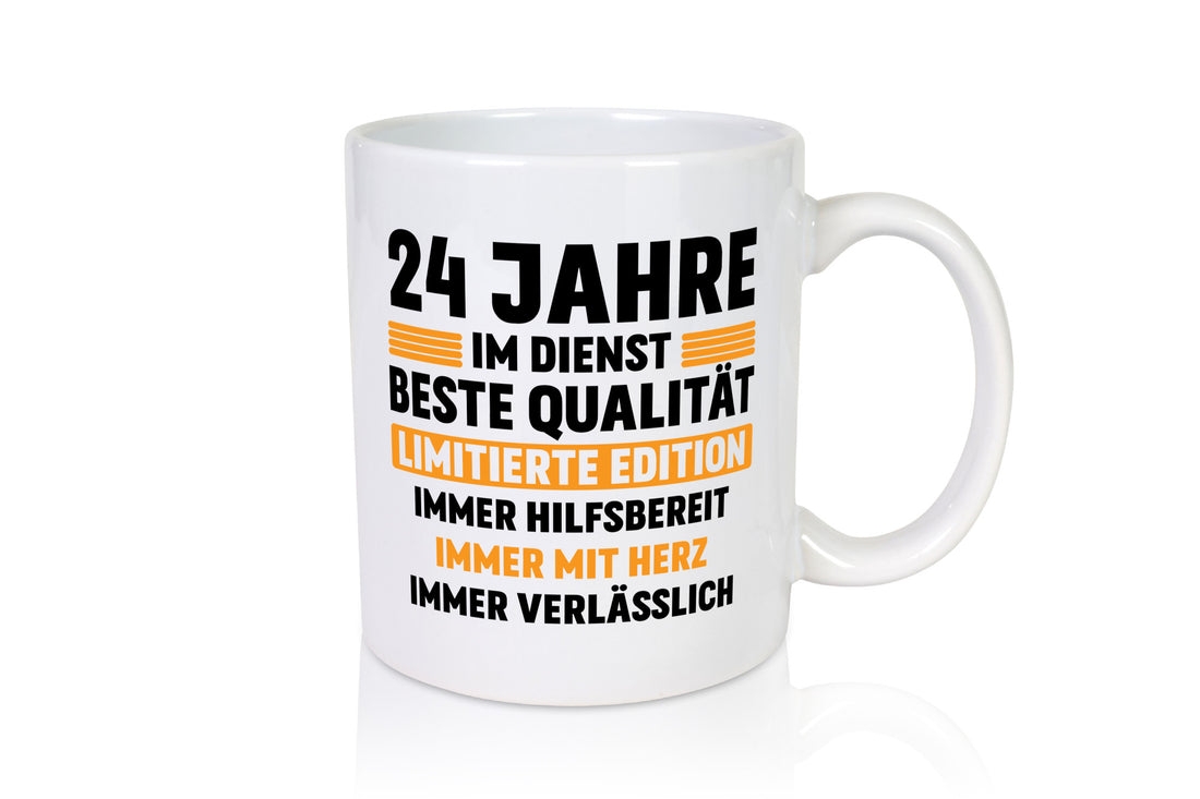 24 Jahre im Dienst | Jubiläum Arbeit v2 Geschenkidee Kollegen Büro Humor Tasse