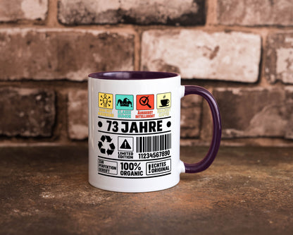 73. Geburtstag | 73 Jahre Humor Limited Edition Geschenkidee Tasse