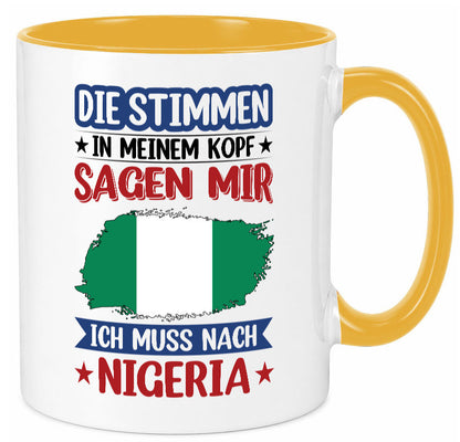 Nigeria | Urlaub Stimmen in meinem Kopf Traumland Geschenk Humor Geschenkidee