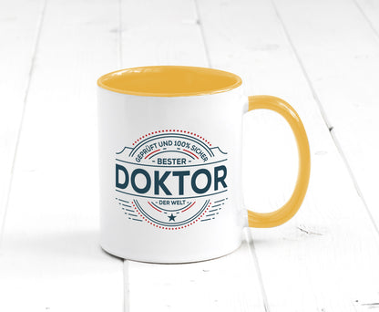 Geprüft und sicher: Doktor | Doktorand Doktortitel lustiger Spruch Geschenk Tasse