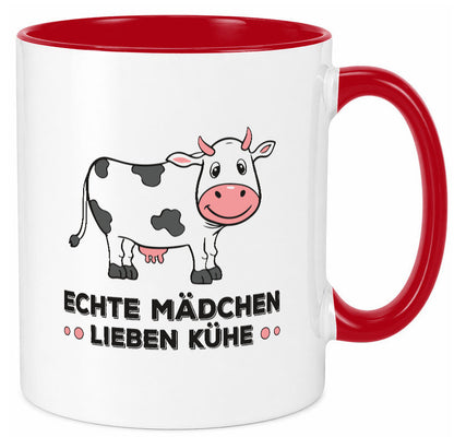 Echte mädchen lieben Kühe | Farm Farmer Bauer lustiger Spruch Geschenk Humor