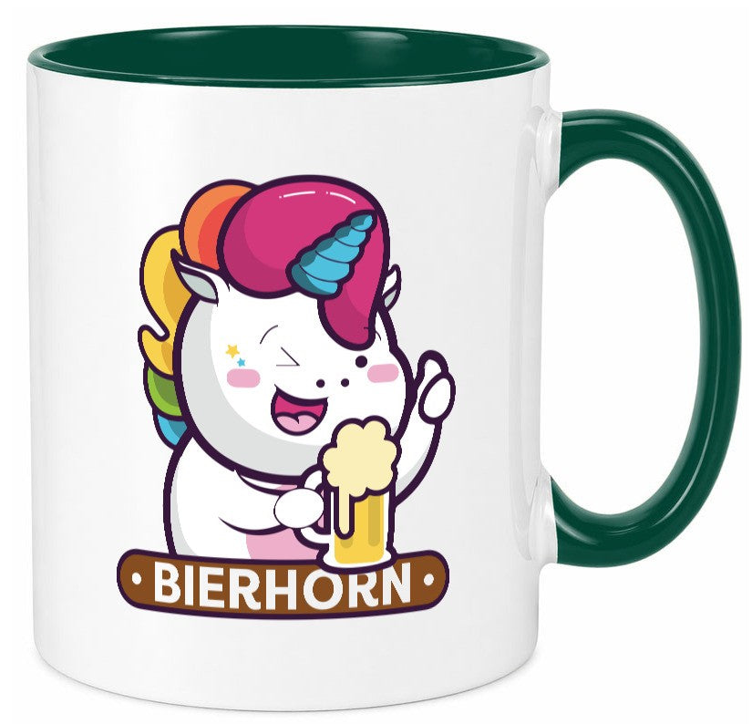 Bierhorn | Einhorn Bierglas Geschenk Humor Geschenkidee lustiger Spruch Tasse