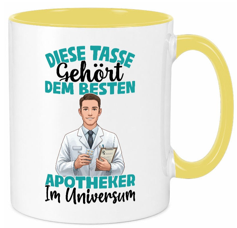 Im Universum: Apotheker | Apotheke Pharmazie Geschenkidee Humor Tasse