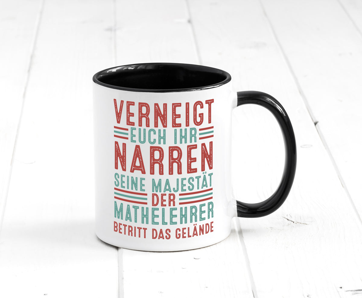 Verneigt euch: Mathelehrer | Lehrer Mathe Geschenkidee Humor Tasse