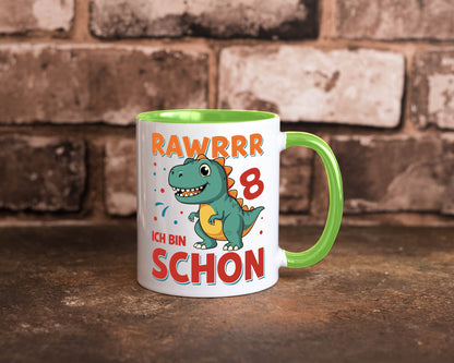 8. Geburtstag | 8 Jahre Raw ich bin schon T-Rex Geschenk Geschenkidee lustiger