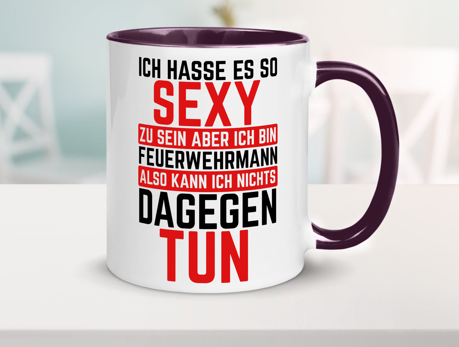 Sexy Feuerwehrmann | Helden Flammen Brandeinsatz lustig Humor Geschenkidee