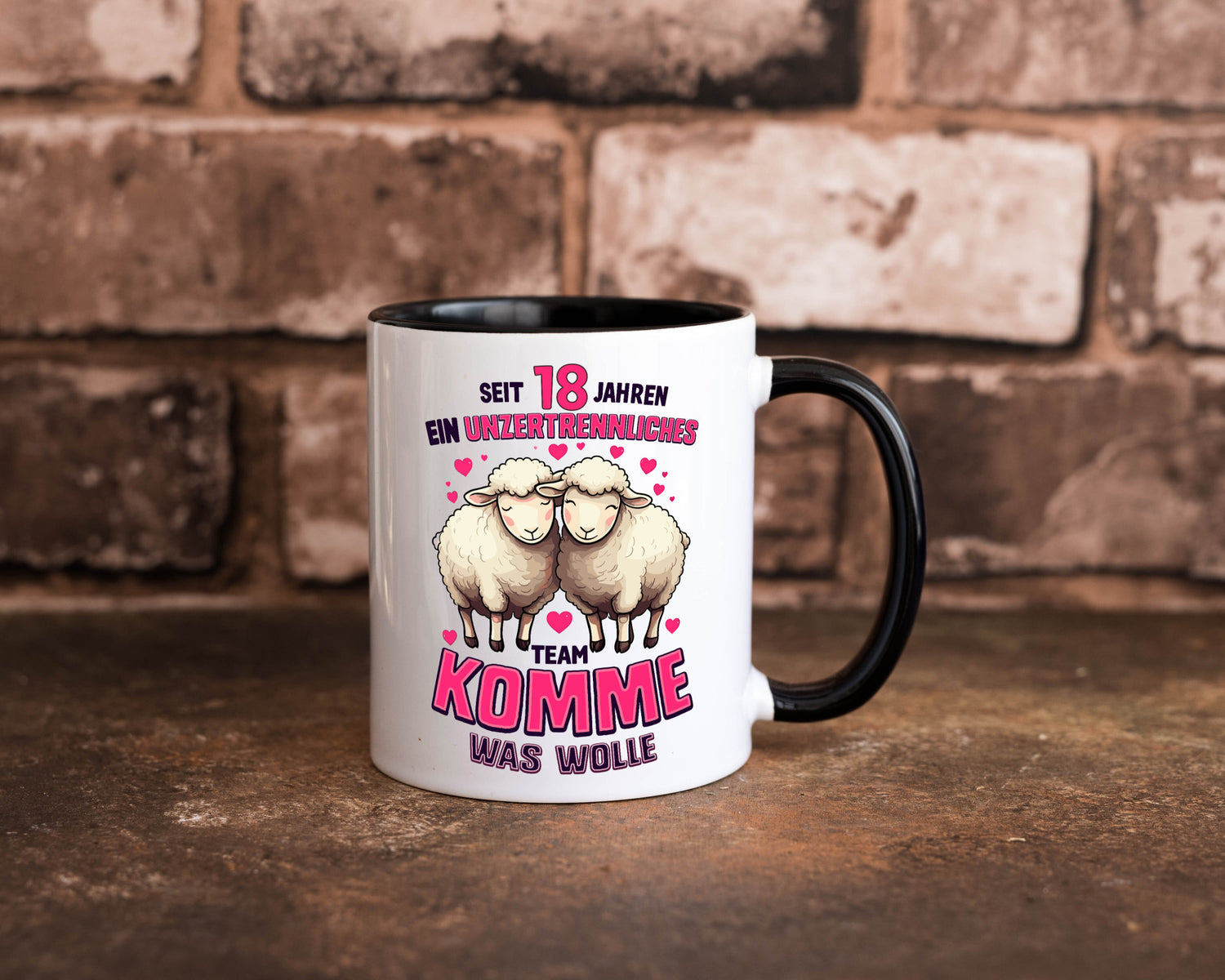 18 Jahre Verheiratet | ein Team Ehepaar v2 Geschenkidee Humor Tasse