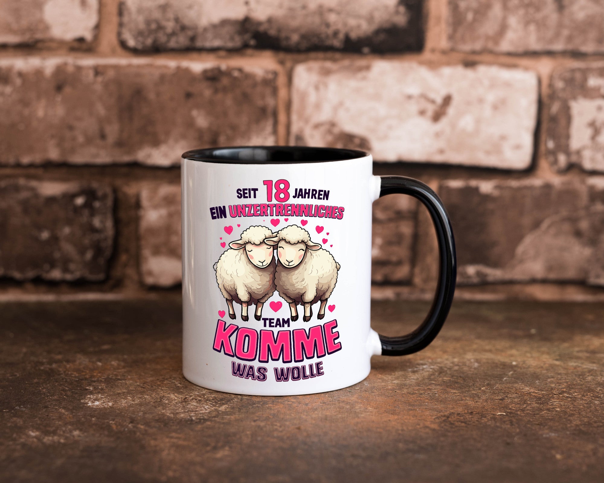 18 Jahre Verheiratet | ein Team Ehepaar v2 Geschenkidee Humor Tasse